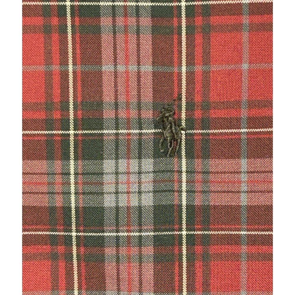 Ralph Lauren Mens Red & Green Tartan Plaid Button Down Shirt Classic Fit Size XL - Picture 2 of 9